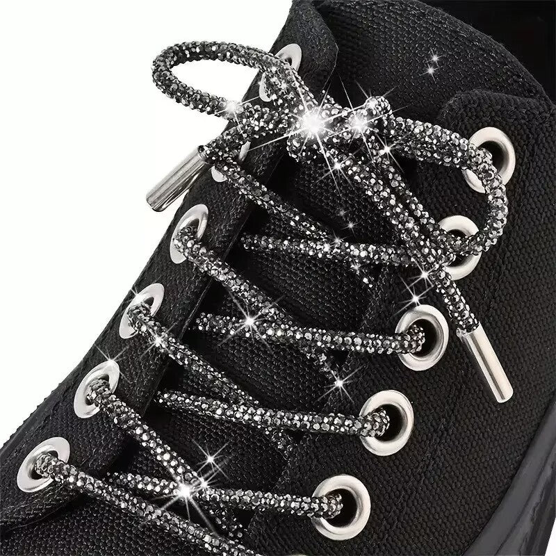 Rhinestone Round Tube Shoelace 120CM MIS1053