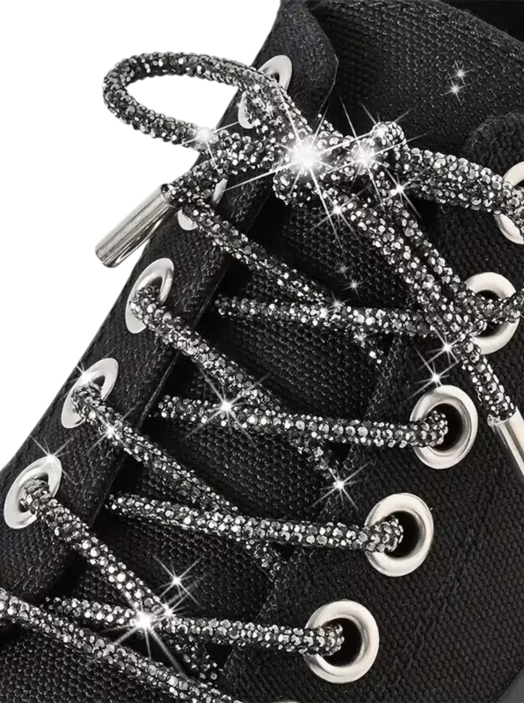 Rhinestone Round Tube Shoelace 120CM MIS1053