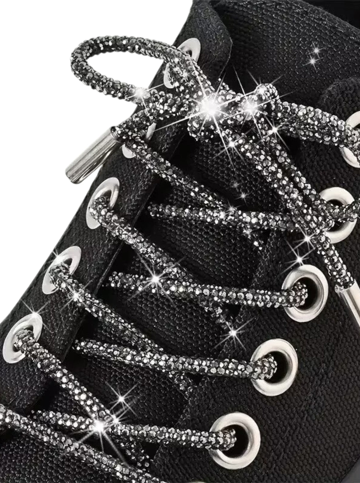 Rhinestone Round Tube Shoelace 120CM MIS1053