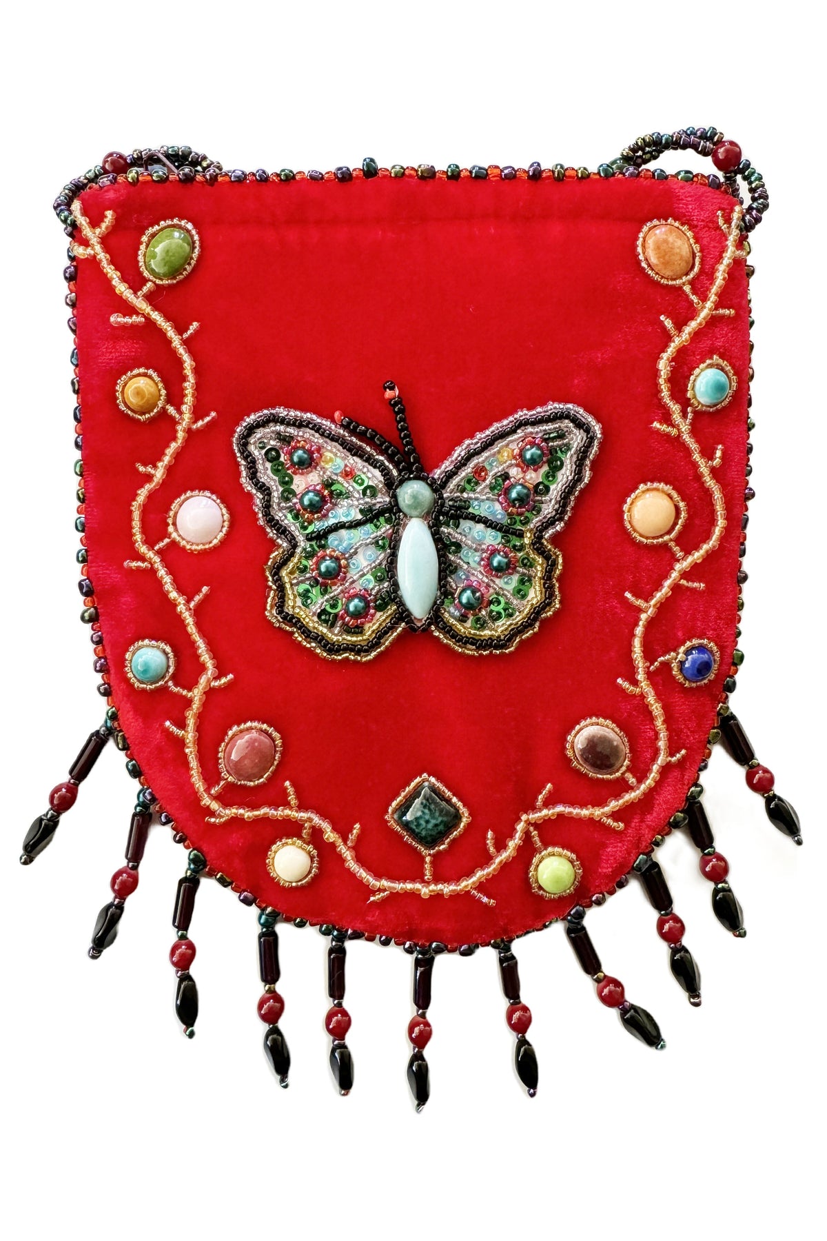 Butterfly Pattern Velvet Crossbody MUG-Butterfly