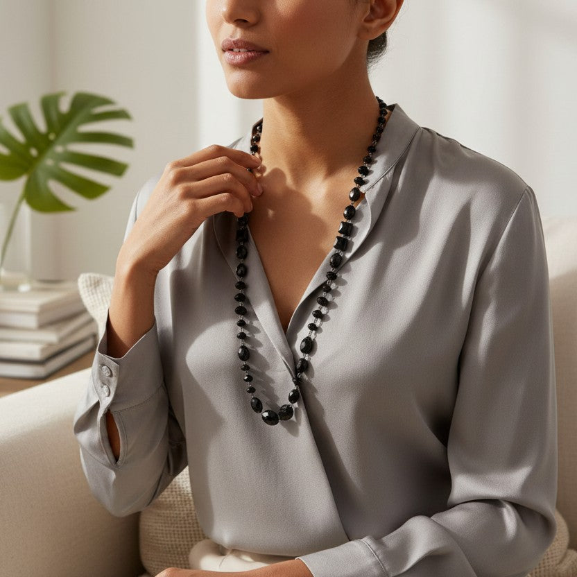 Classic Chandelier Crystal Long Necklace N1130