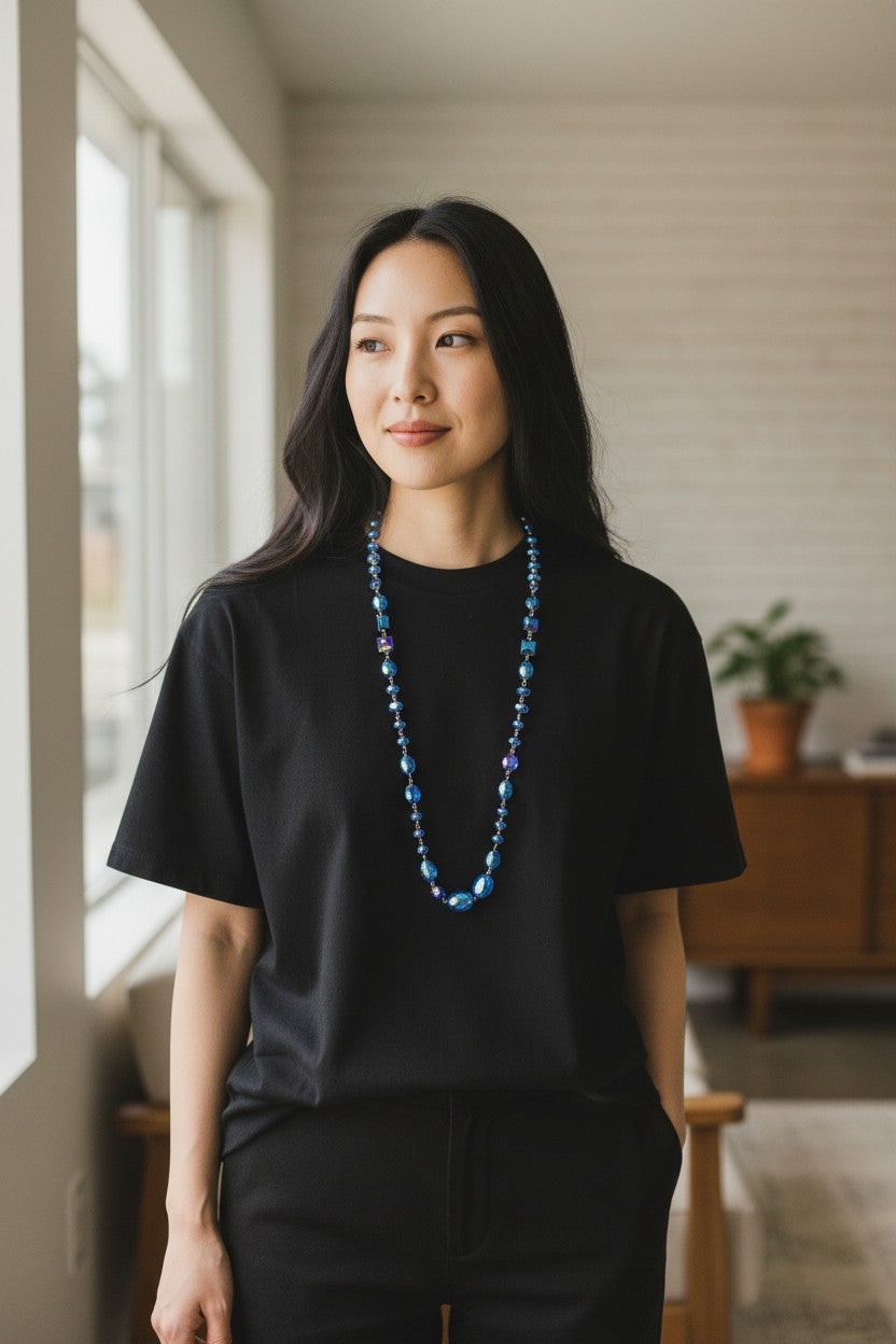 Classic Chandelier Crystal Long Necklace N1130