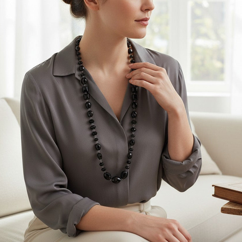Classic Chandelier Crystal Long Necklace N1130