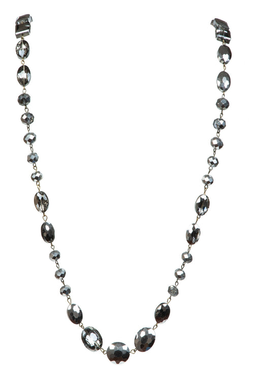 Classic Chandalier Crystal Long Necklaces N1130-Bronze Gray – view 2