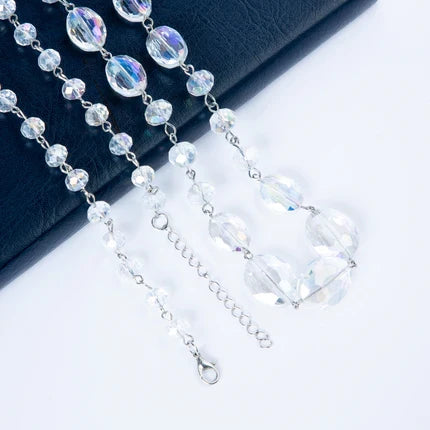 Classic Chandelier Crystal Long Necklace N1130