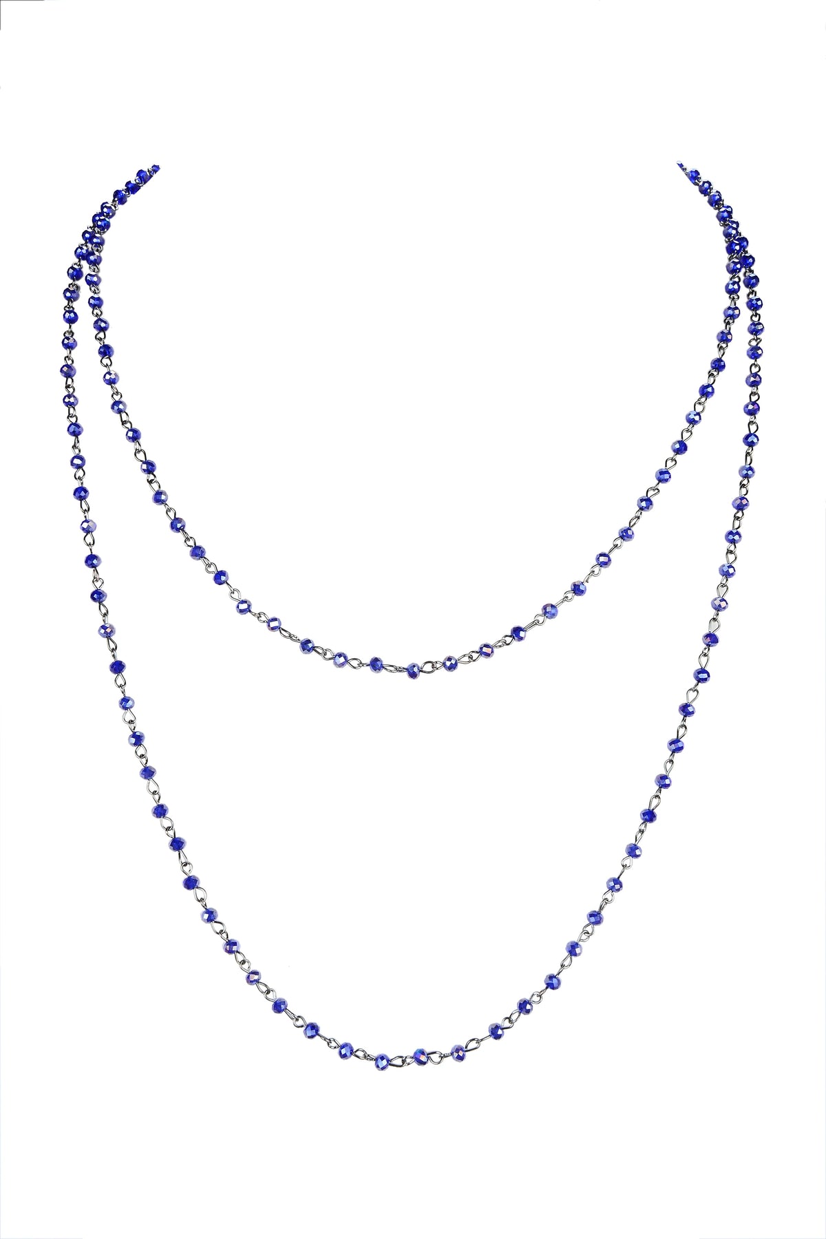 Crystal Beaded Chain Necklace N1163