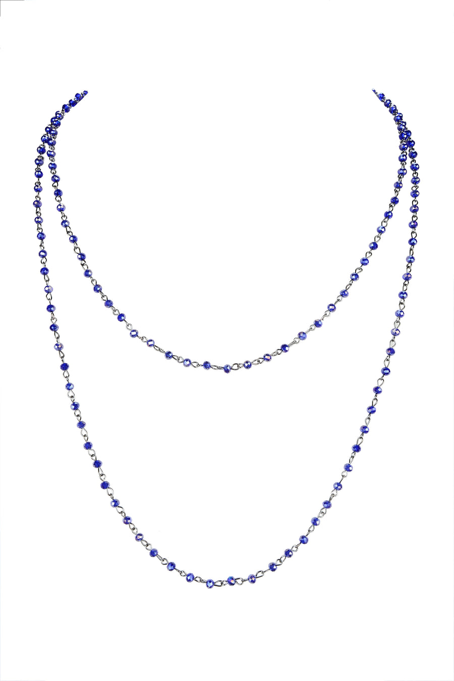 Crystal Beaded Chain Necklace N1163