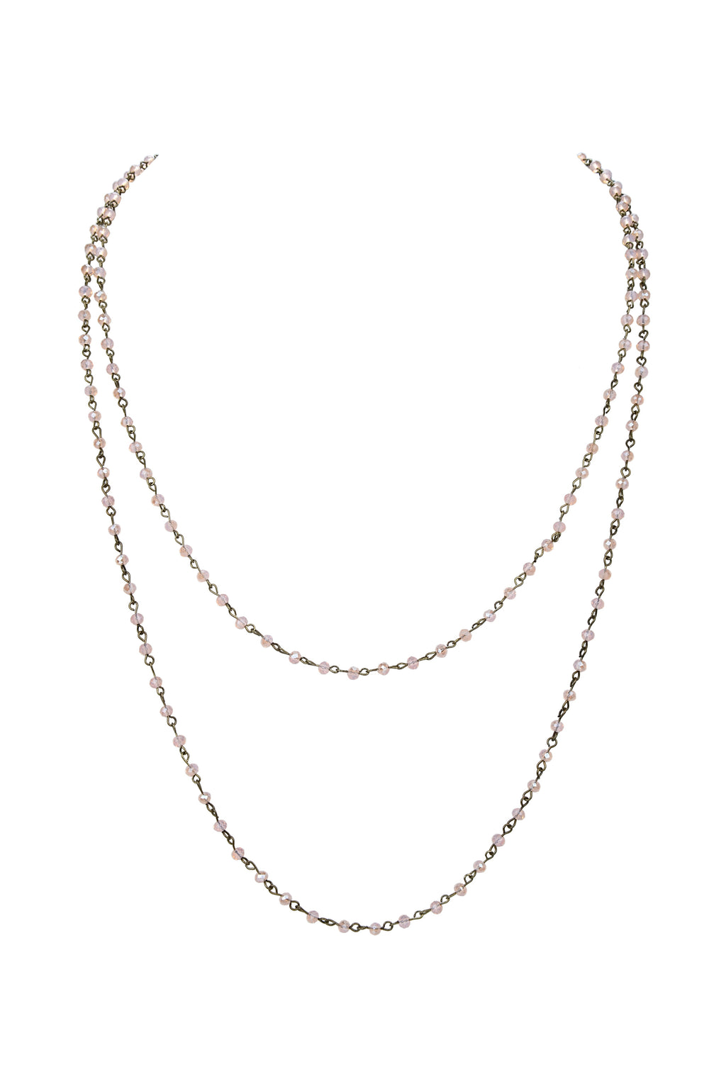 Crystal Beaded Chain Necklace N1163