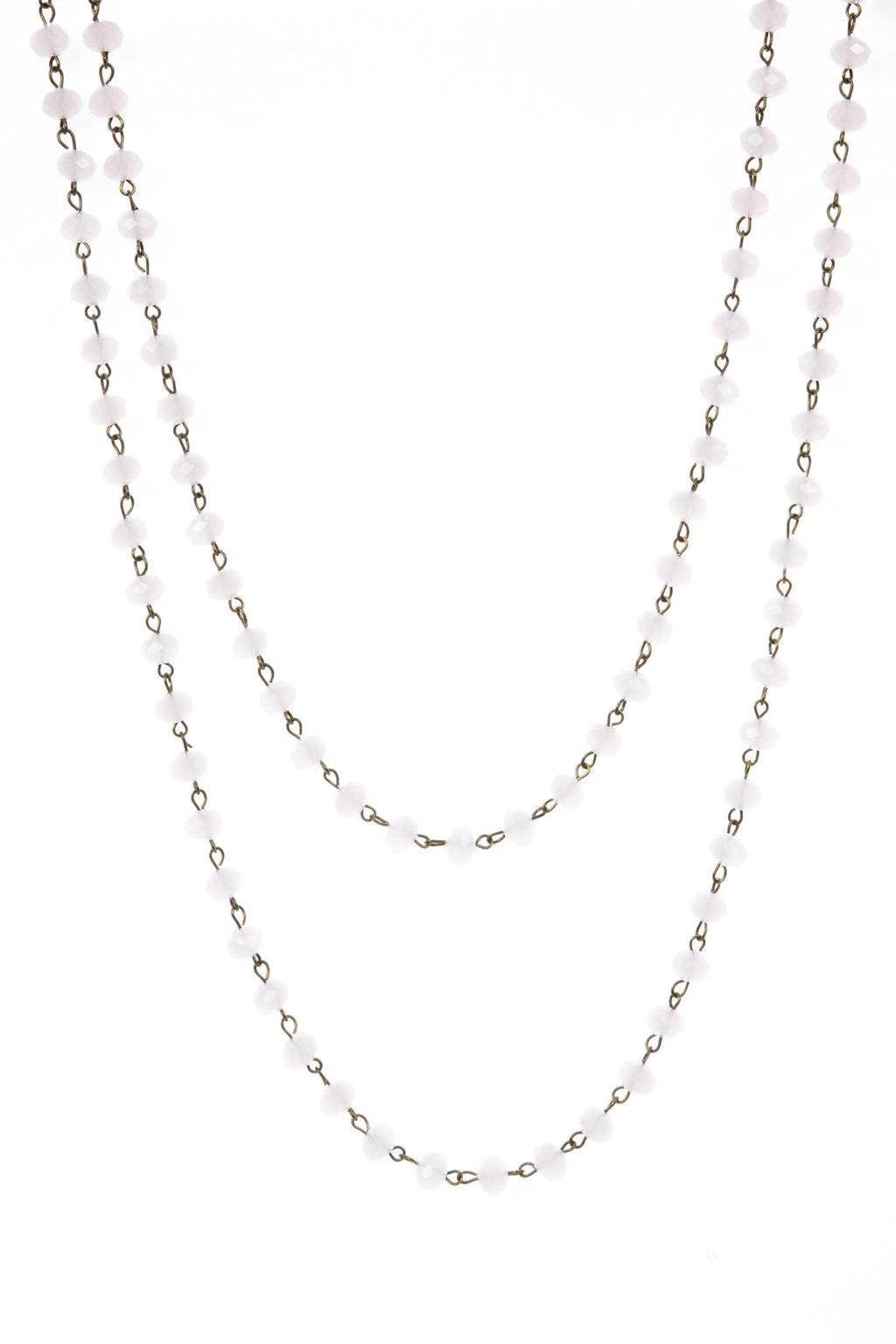 Crystal Beaded Chain Necklace N1163