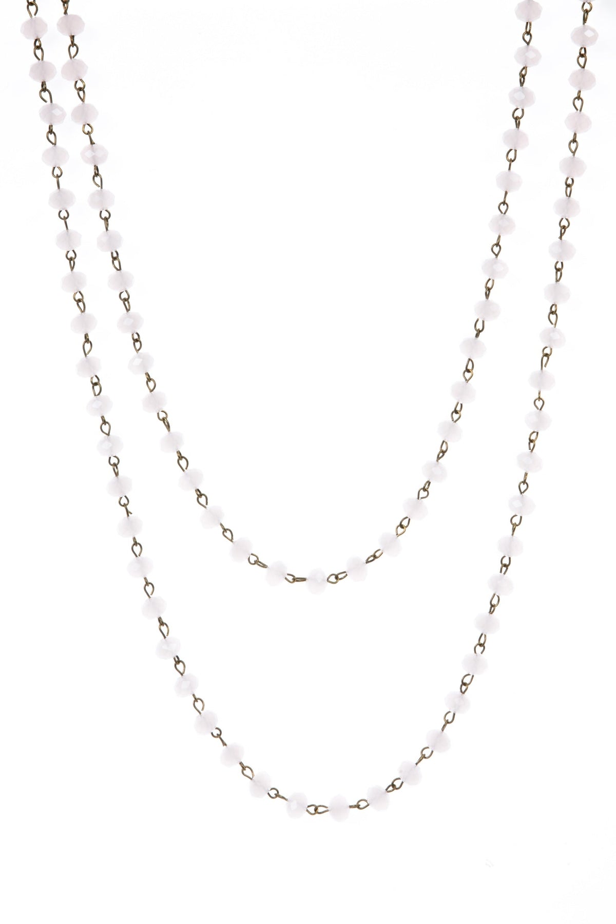 Crystal Beaded Chain Necklace N1163