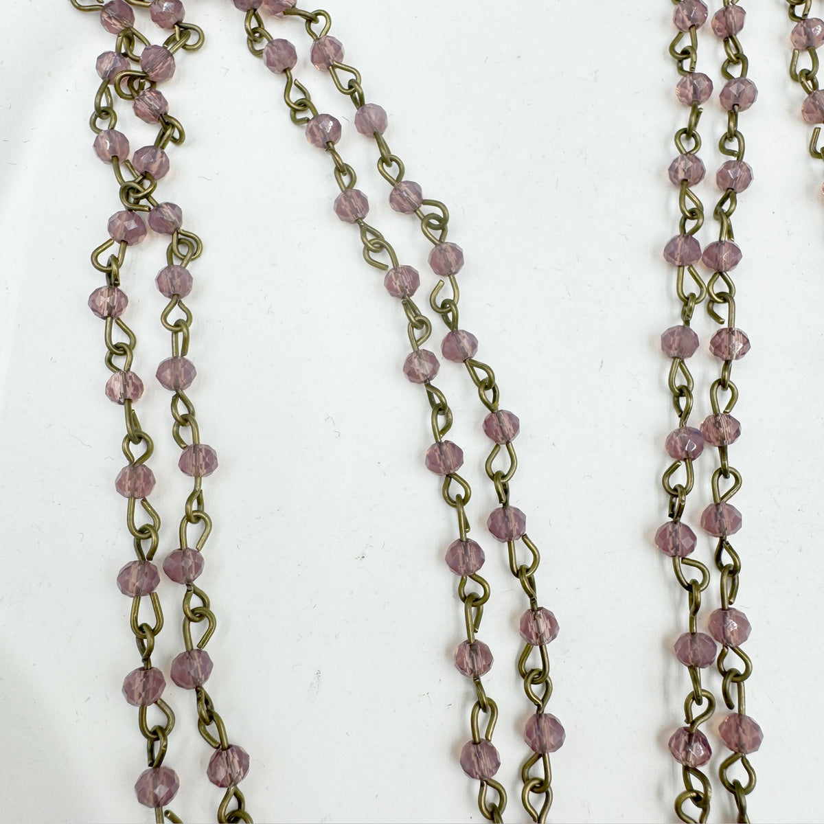 Crystal Beaded Chain Necklace N1163