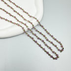 Crystal Beaded Chain Necklace N1163
