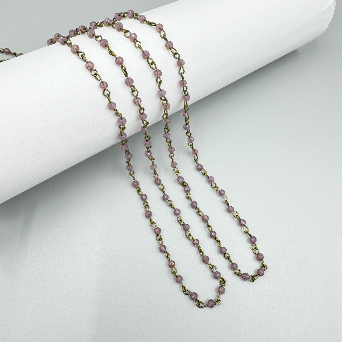 Crystal Beaded Chain Necklace N1163
