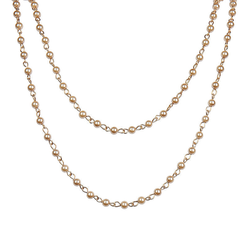 Crystal Beaded Chain Necklace N1163