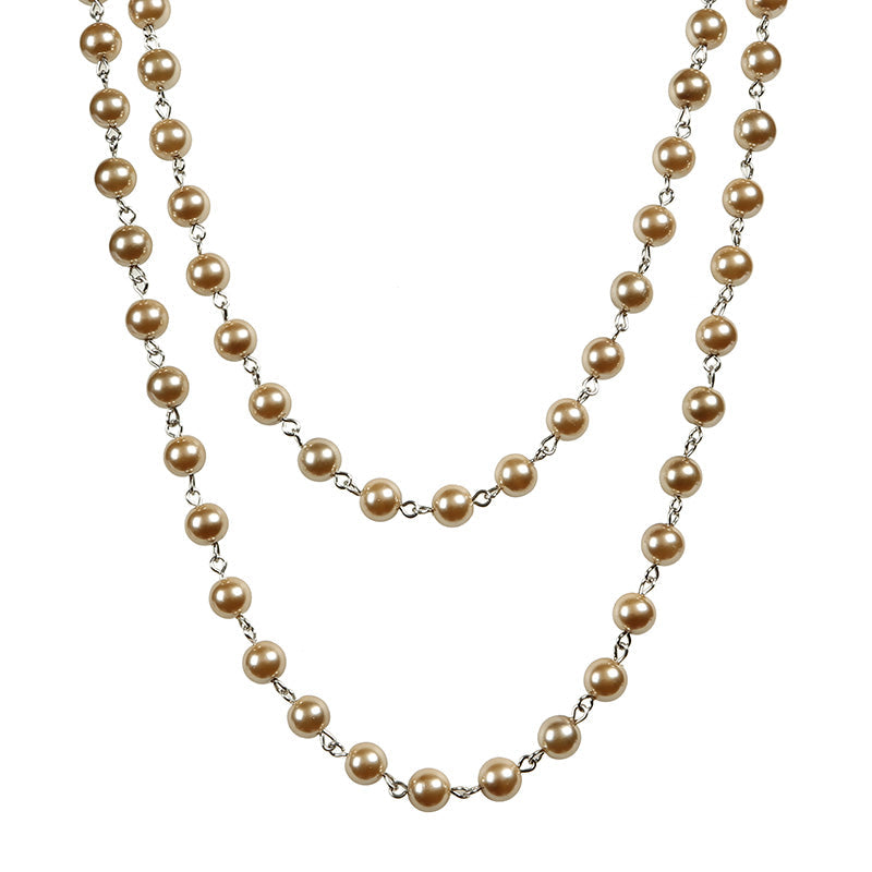 Crystal Beaded Chain Necklace N1163