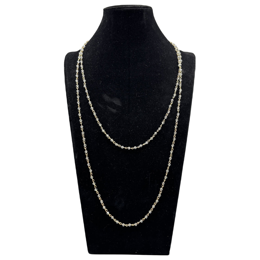 Crystal Beaded Chain Necklace N1163