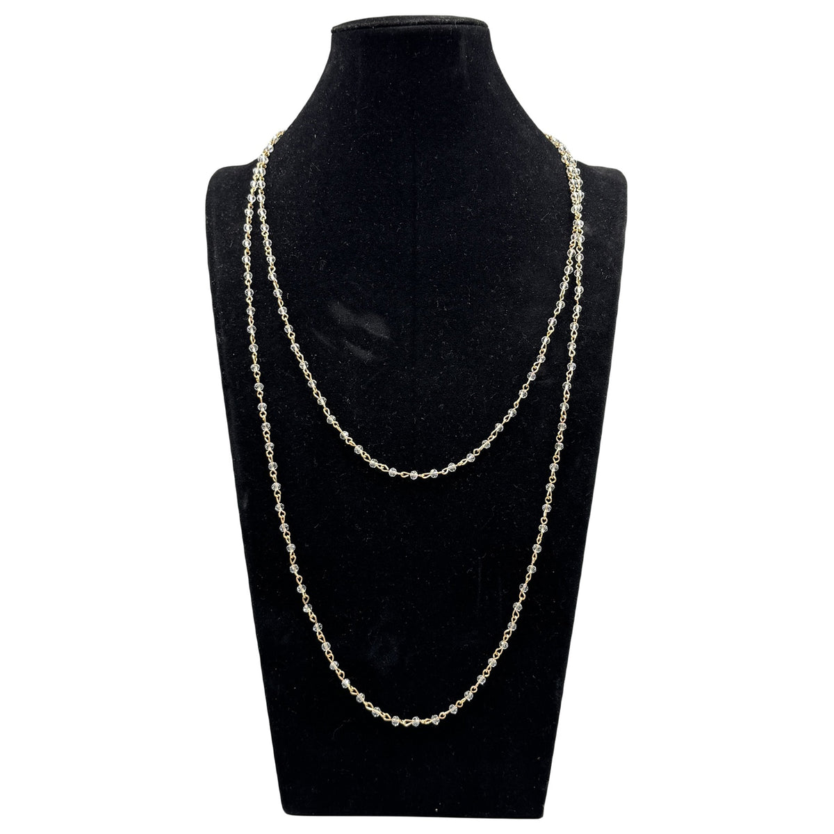 Crystal Beaded Chain Necklace N1163