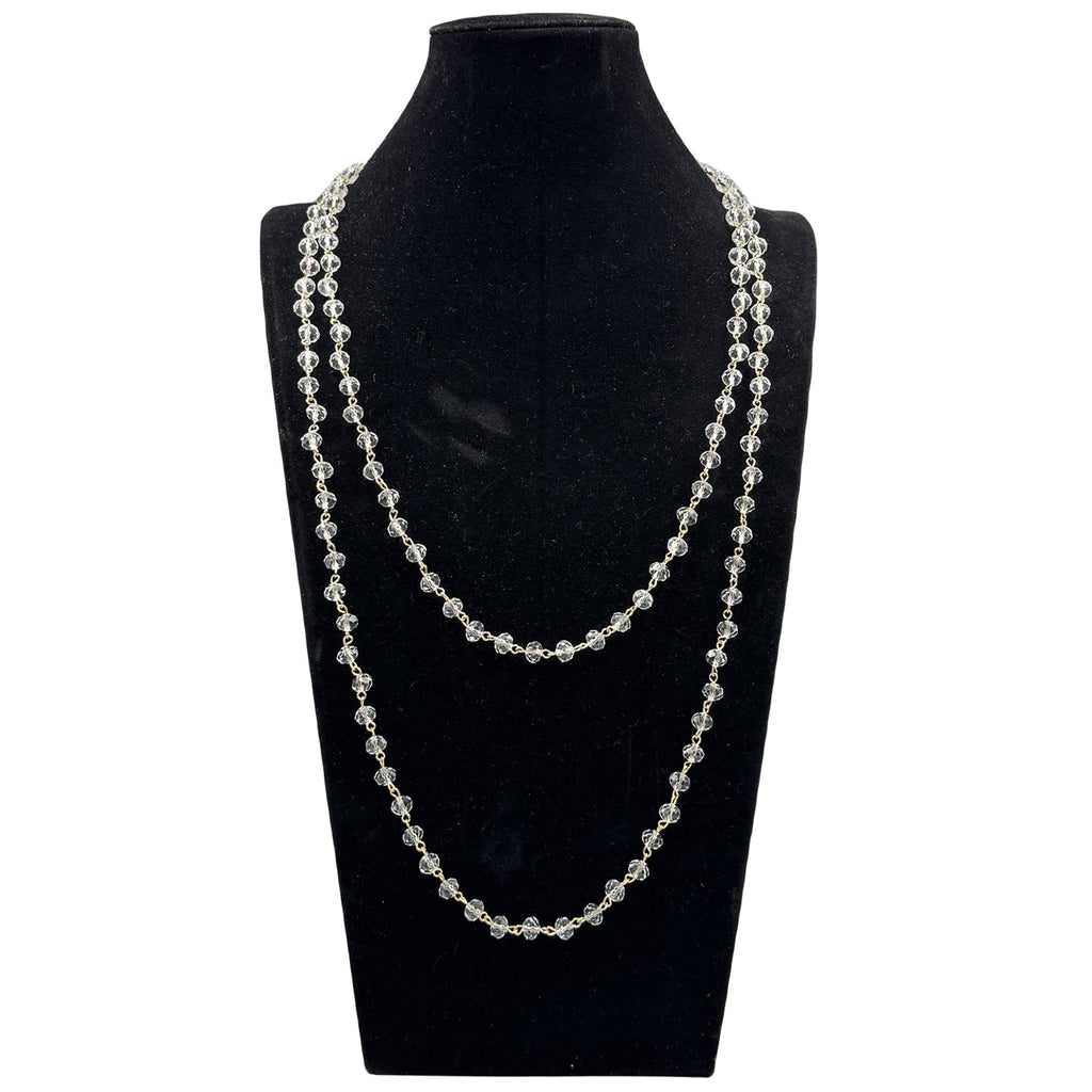 Crystal Beaded Chain Necklace N1163