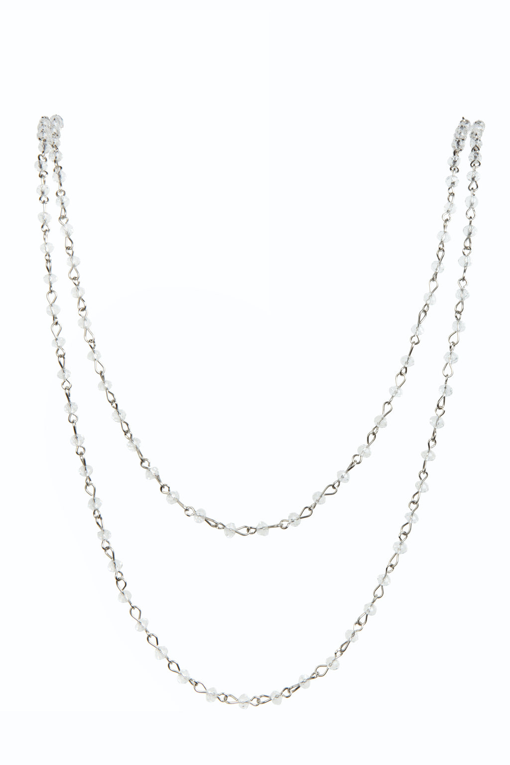Crystal Beaded Necklaces N1163-116-WH