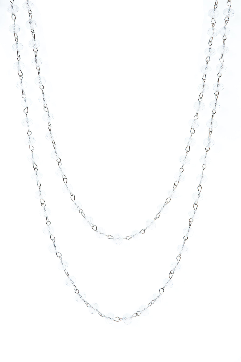 Crystal Beaded Necklaces N1163-116-WH
