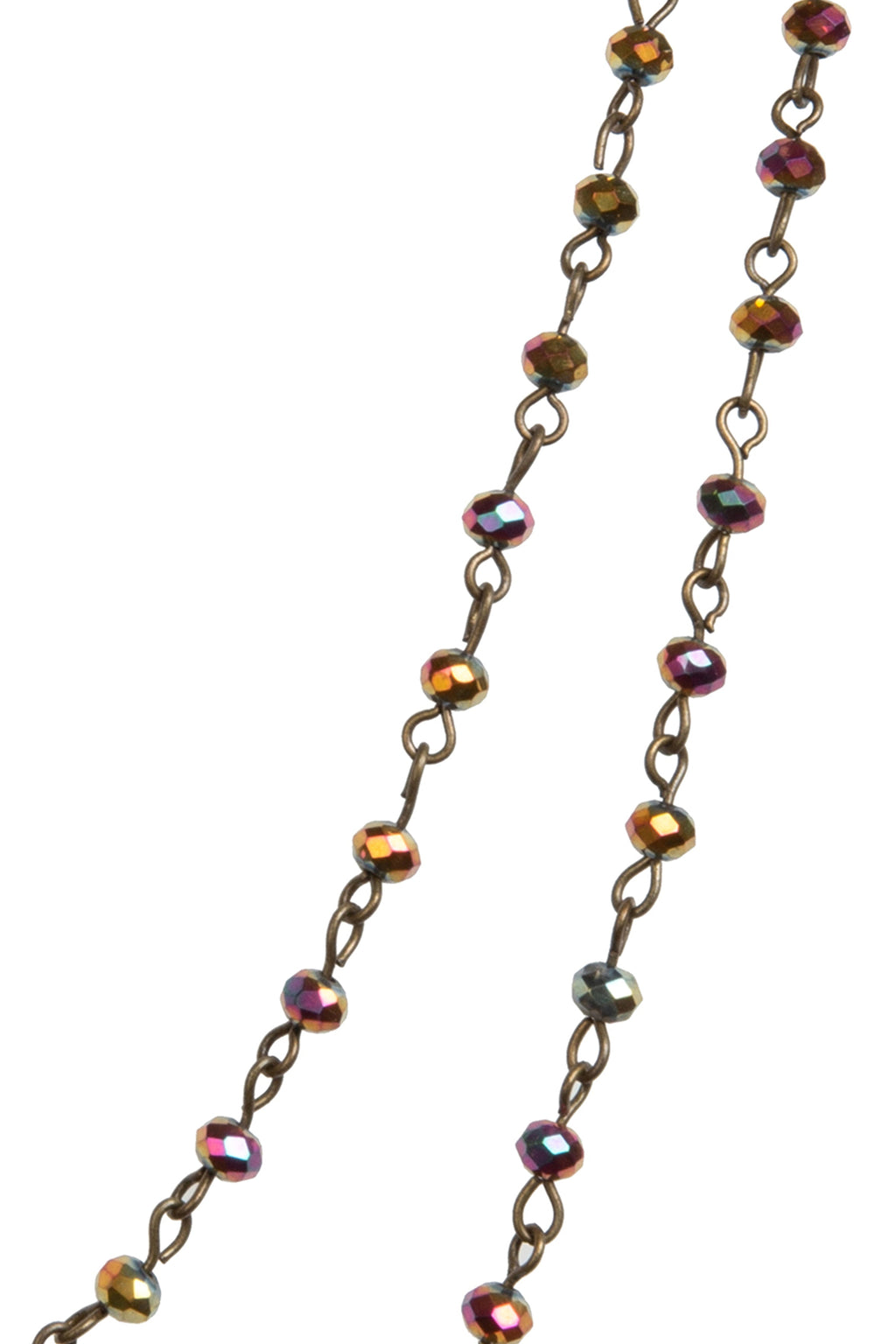 Crystal Beaded Chain Necklace N1163