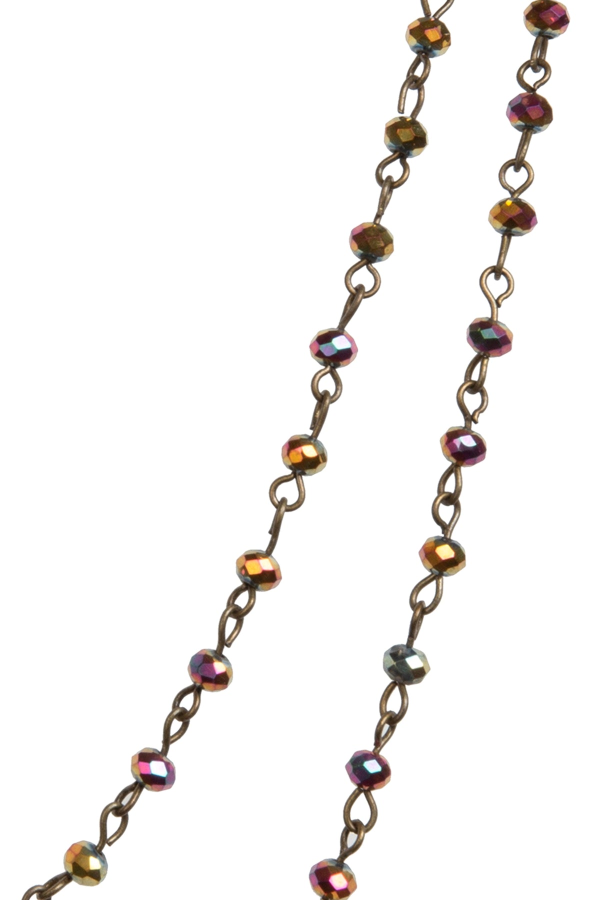 Crystal Beaded Chain Necklace N1163