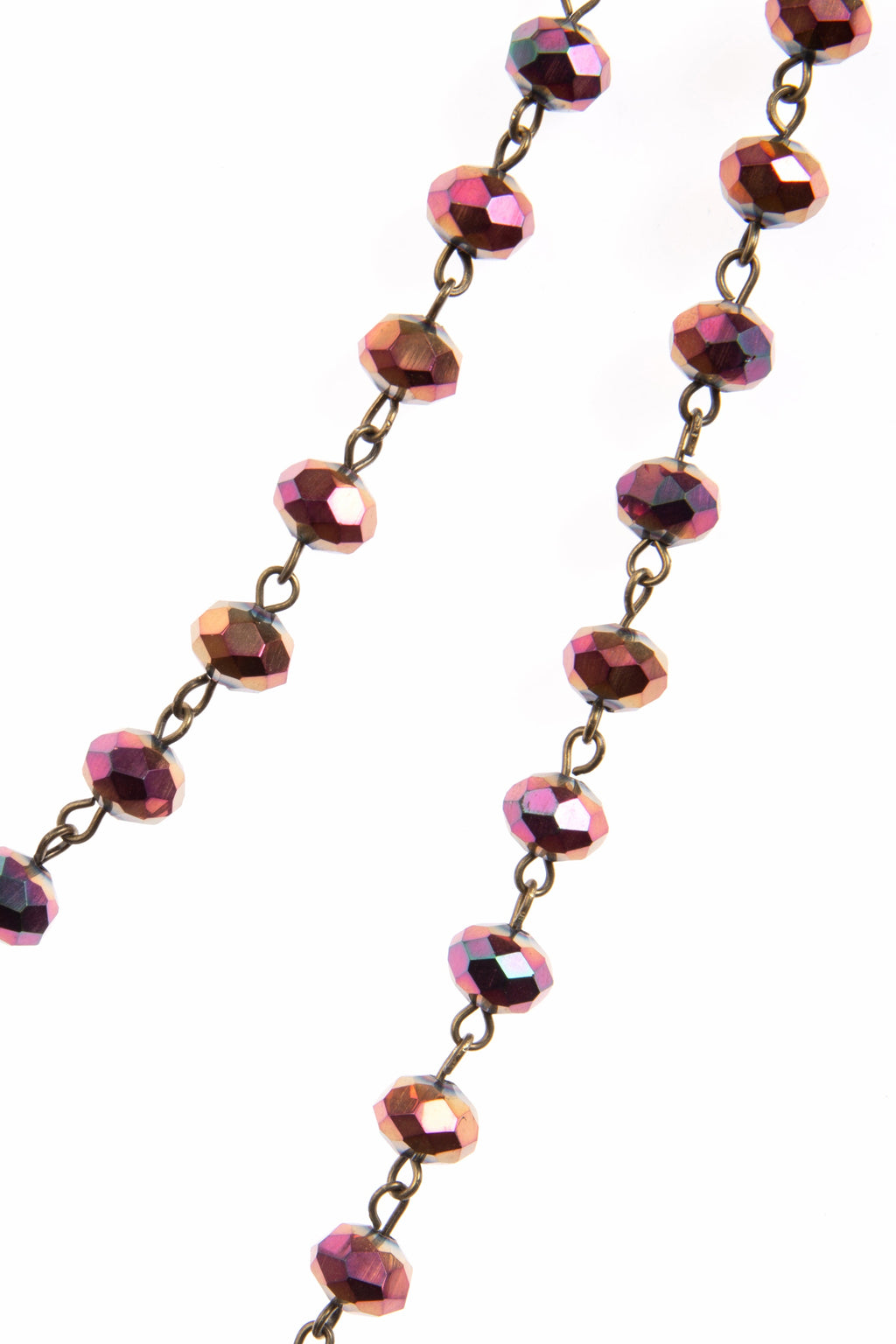 Crystal Beaded Chain Necklace N1163