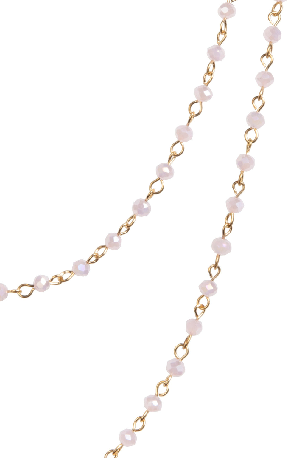 Crystal Beaded Chain Necklace N1163