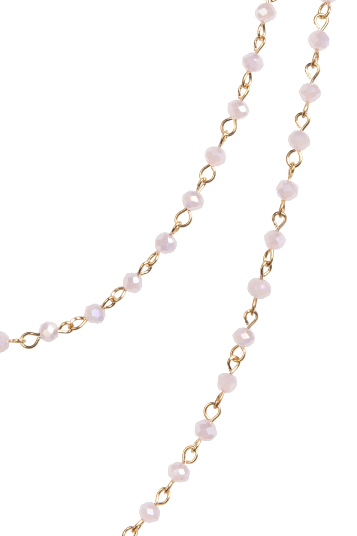 Crystal Beaded Chain Necklace N1163
