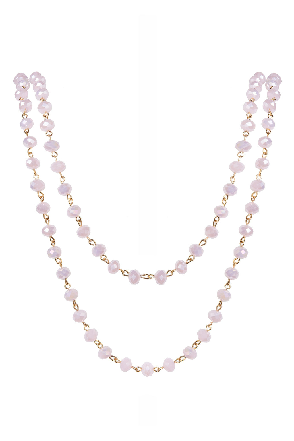 Crystal Beaded Chain Necklace N1163