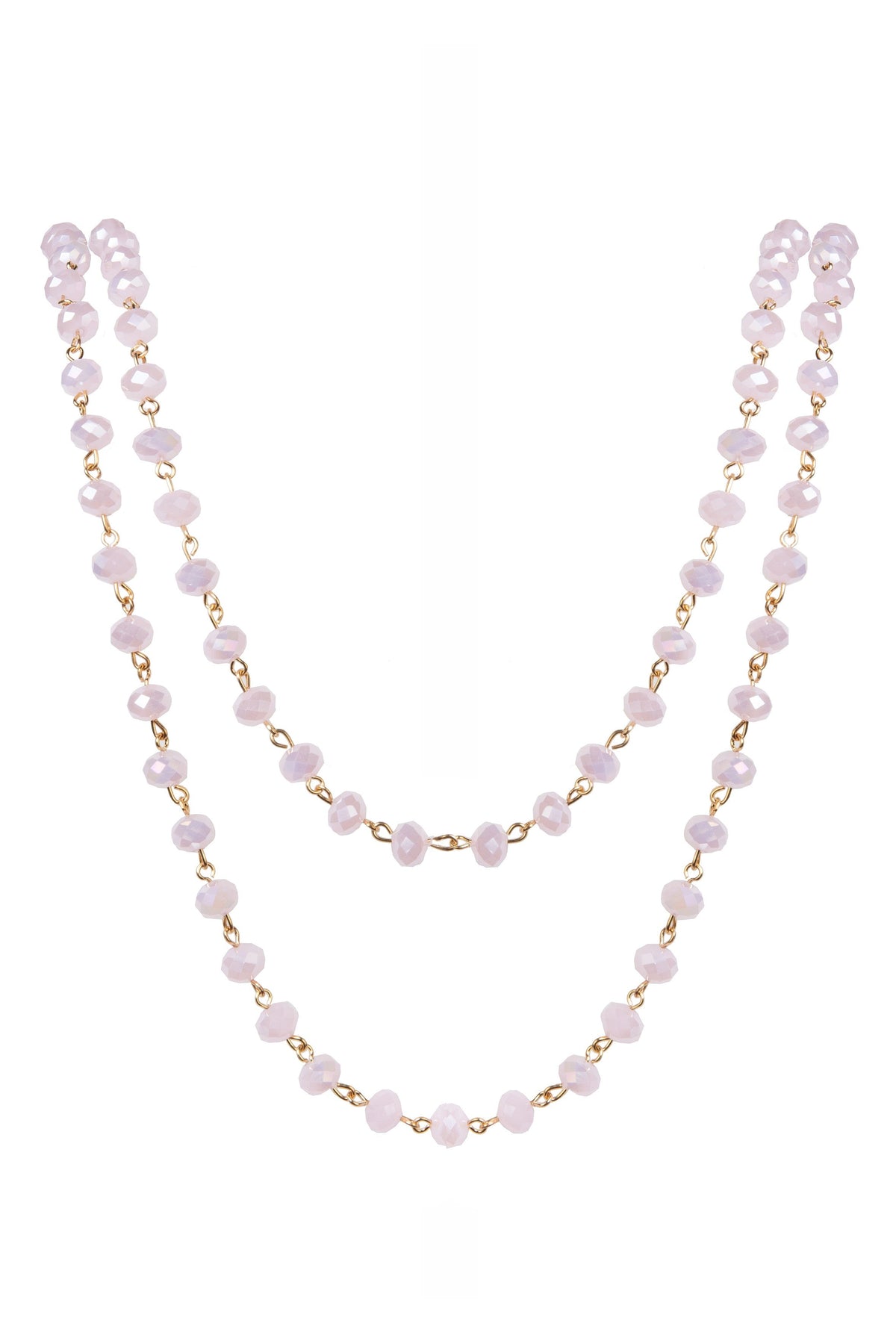 Crystal Beaded Chain Necklace N1163
