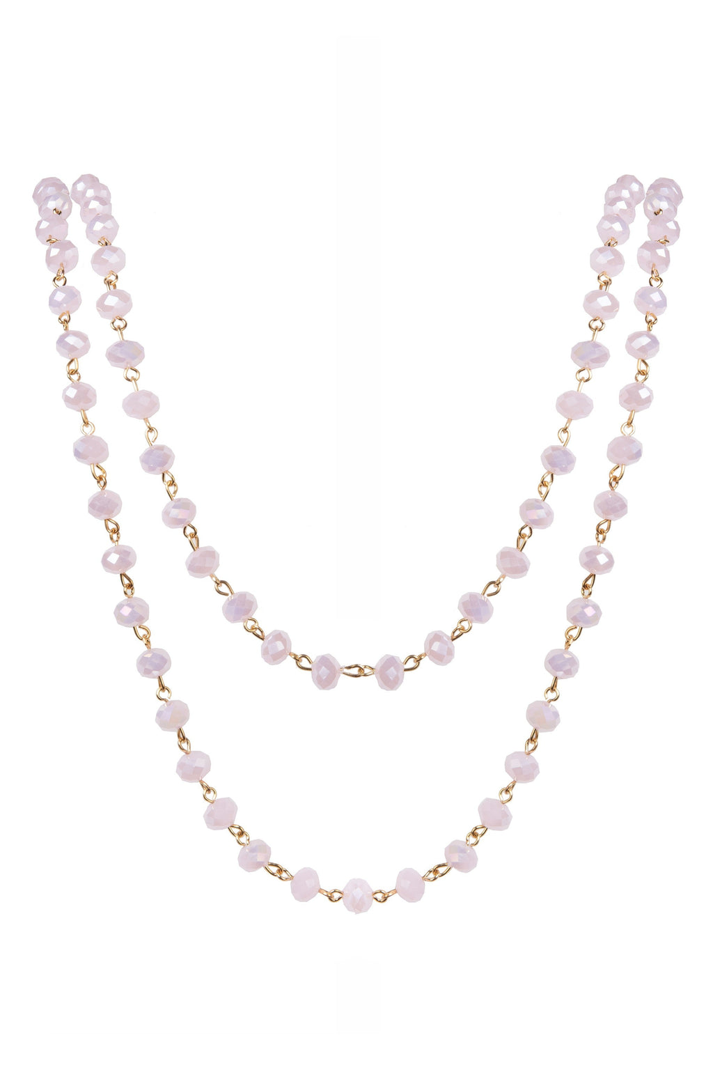 Crystal Beaded Chain Necklace N1163