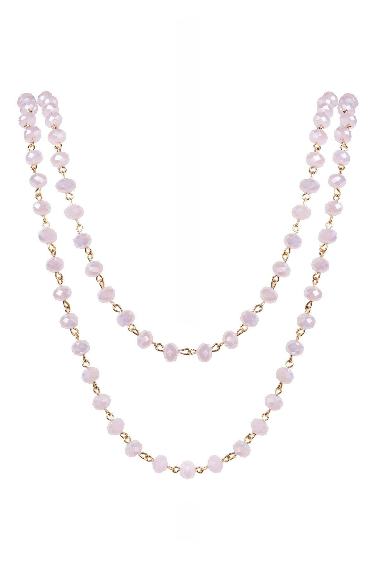 Crystal Beaded Chain Necklace N1163