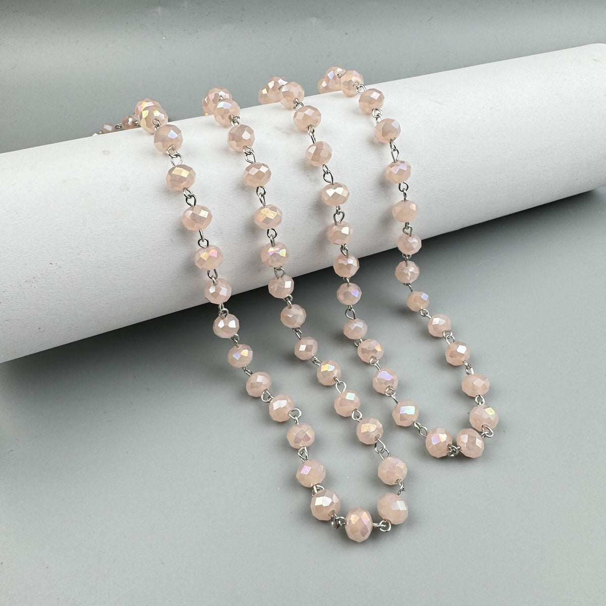 Crystal Beaded Chain Necklace N1163