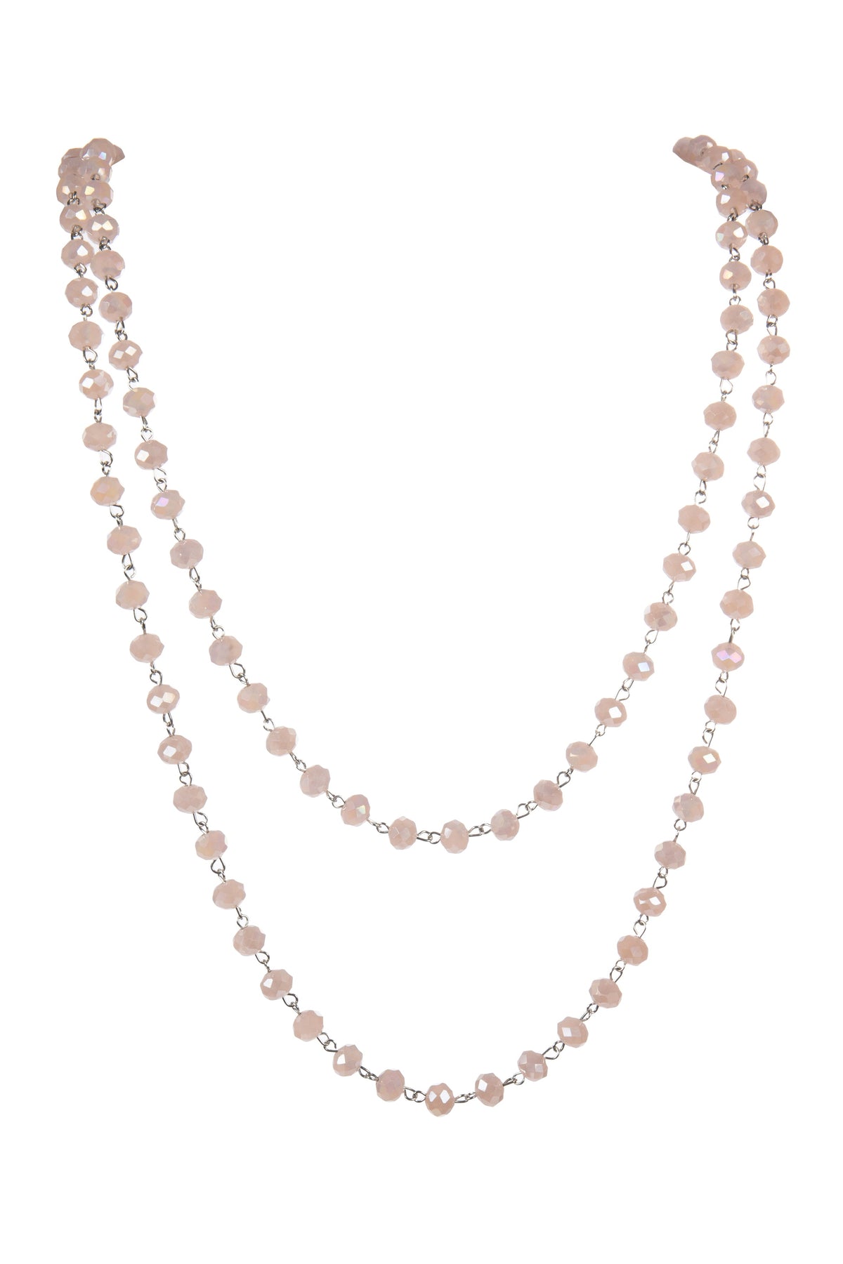 Crystal Beaded Chain Necklace N1163