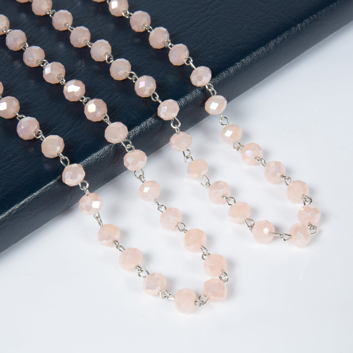 Crystal Beaded Chain Necklace N1163