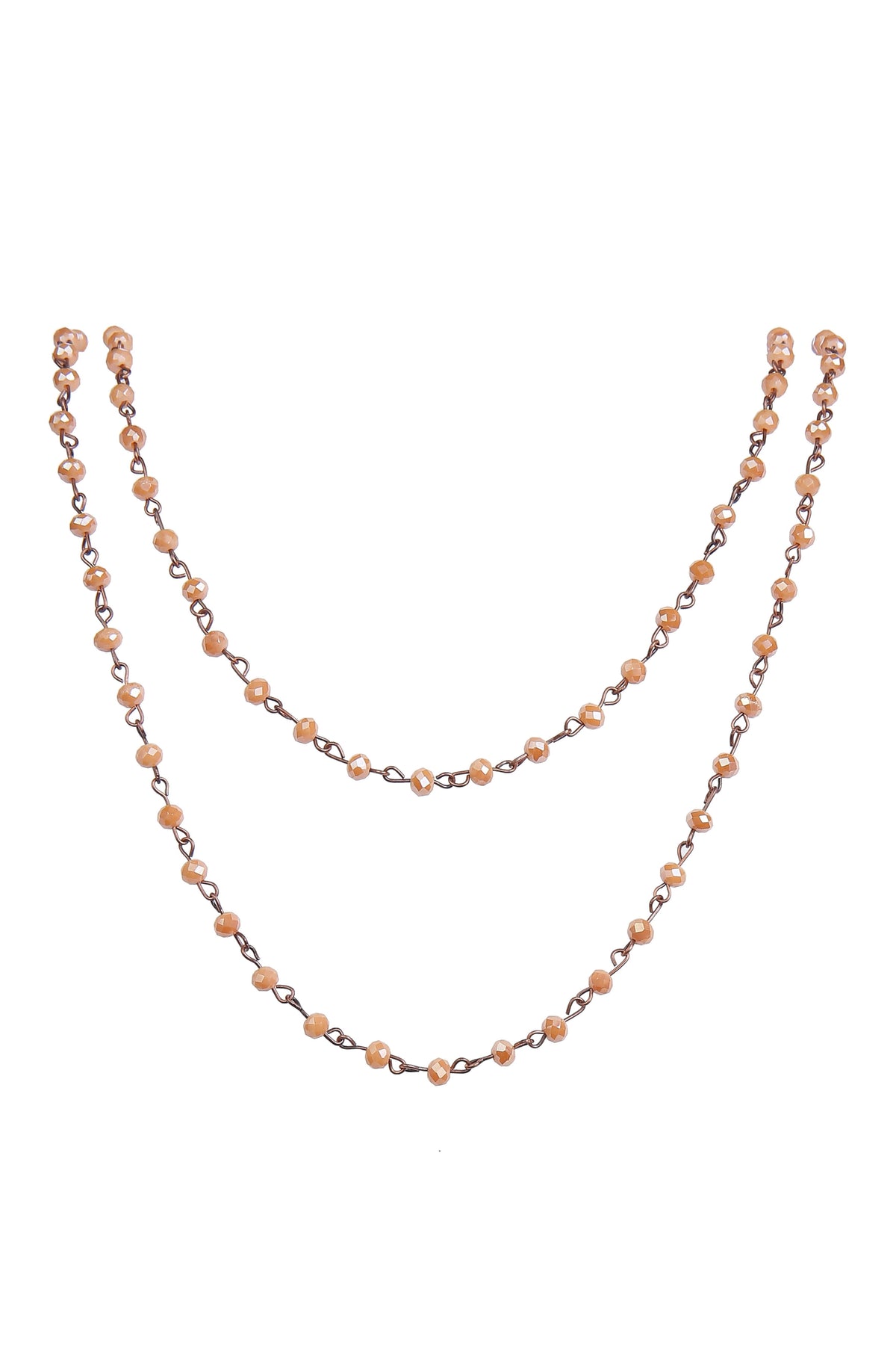 Crystal Beaded Chain Necklace N1163