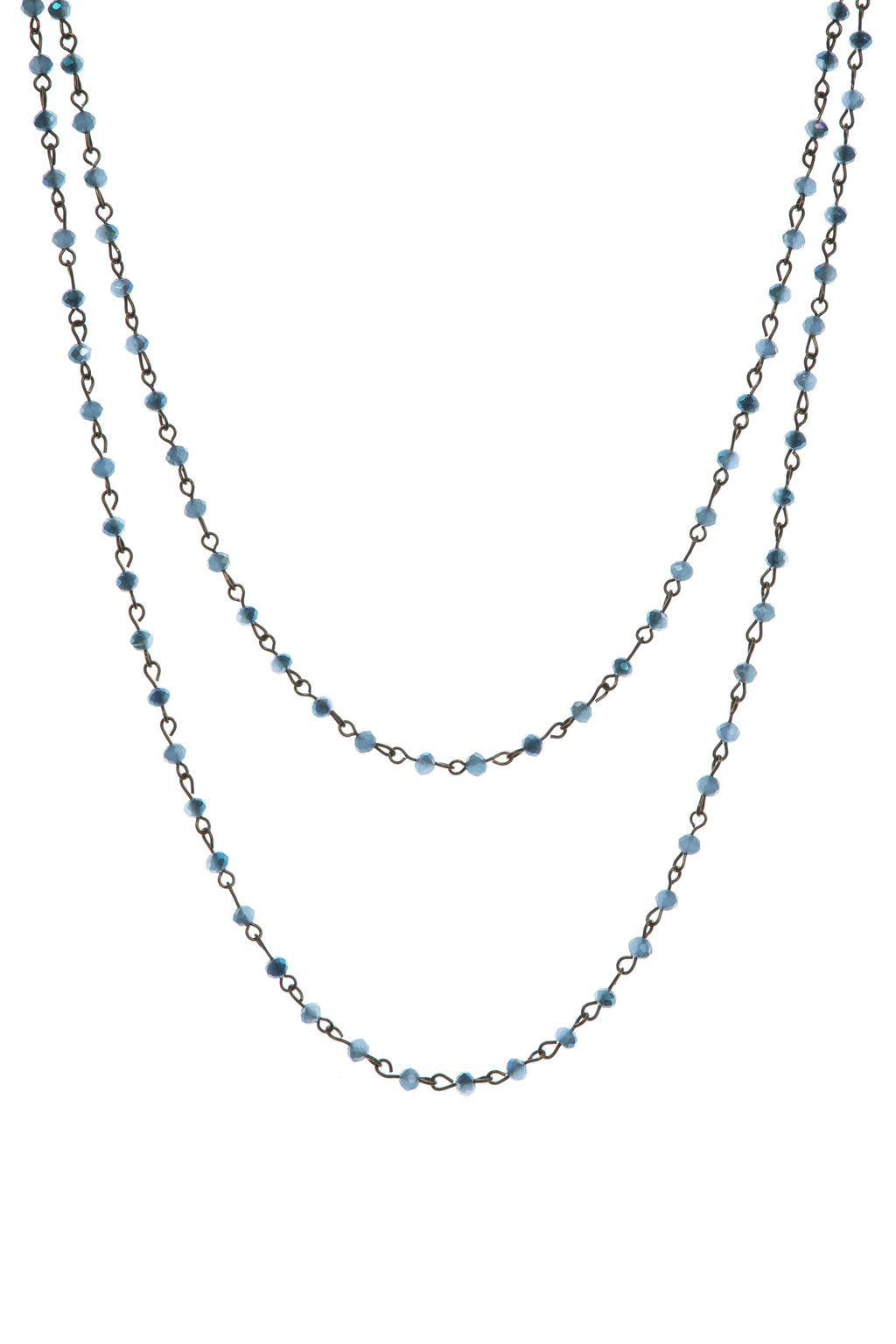 Crystal Beaded Chain Necklace N1163