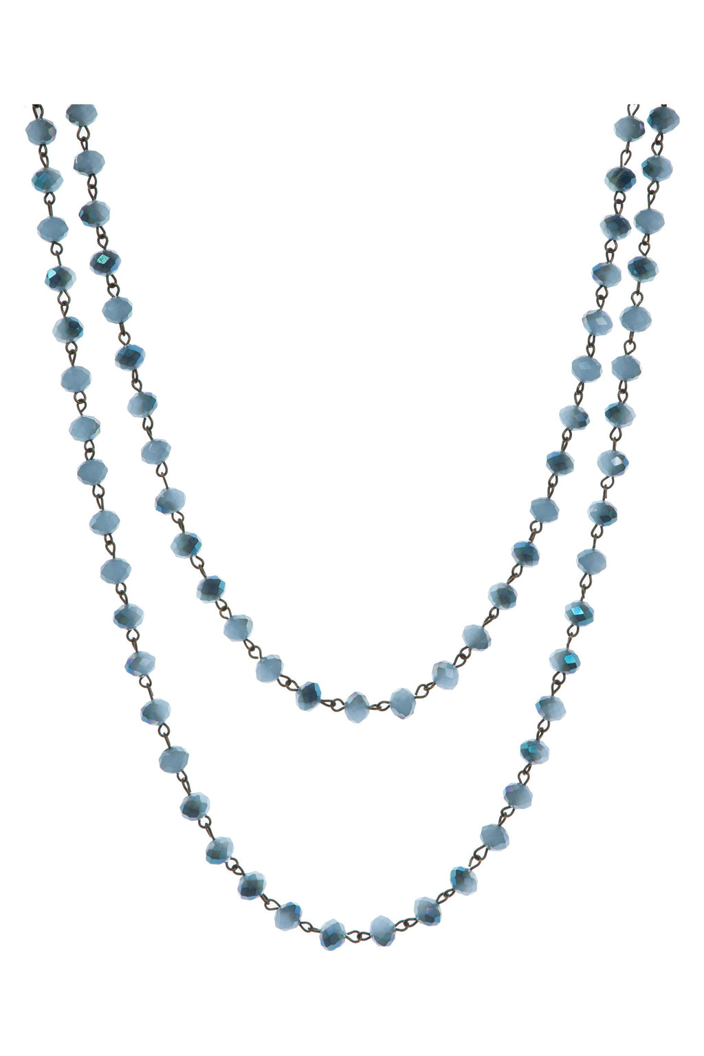 Crystal Beaded Chain Necklace N1163