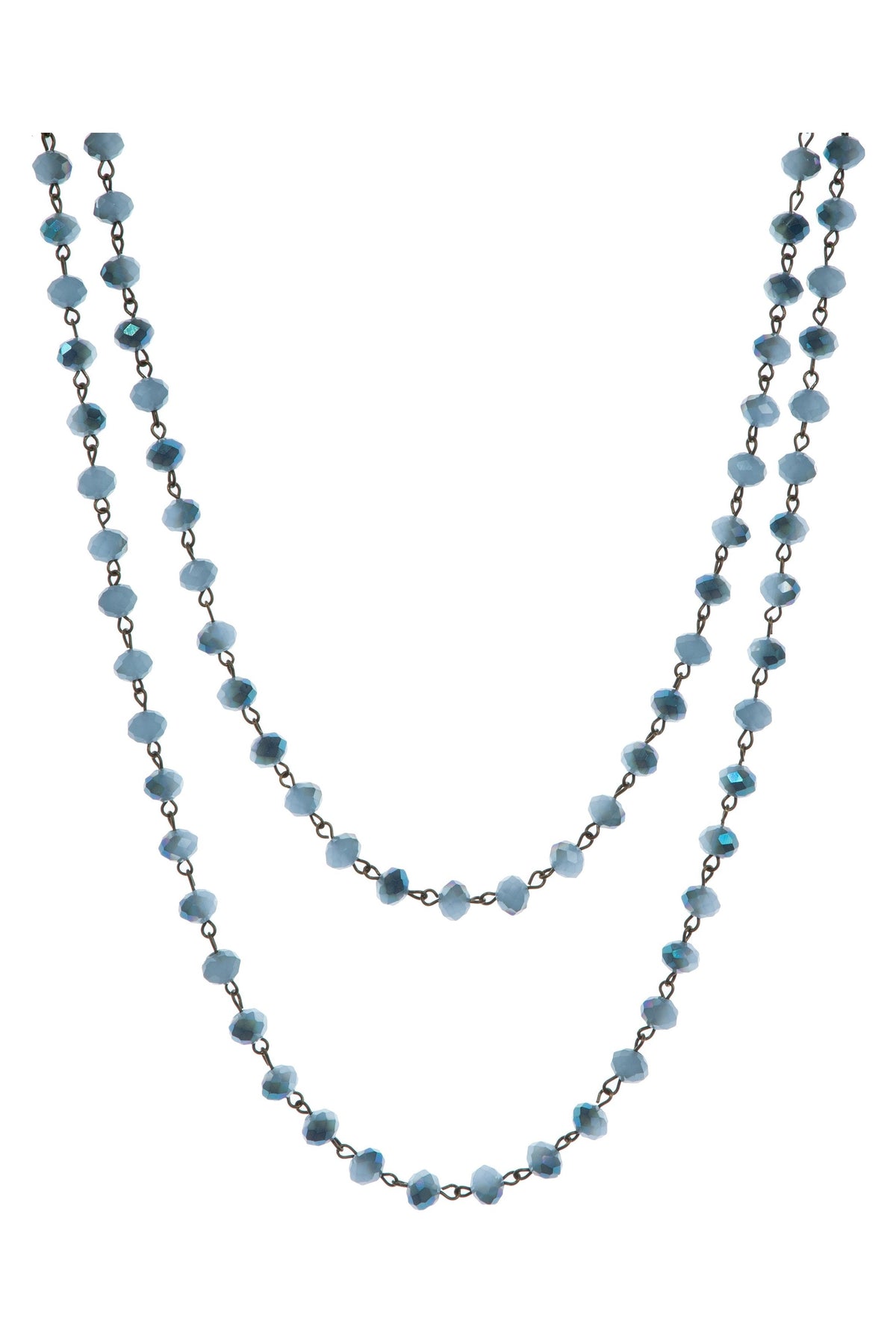 Crystal Beaded Chain Necklace N1163