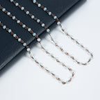 Crystal Beads Chain Necklace N1163-133-CR