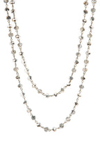 Crystal Beaded Chain Necklace N1163-135-Bronze - view 4