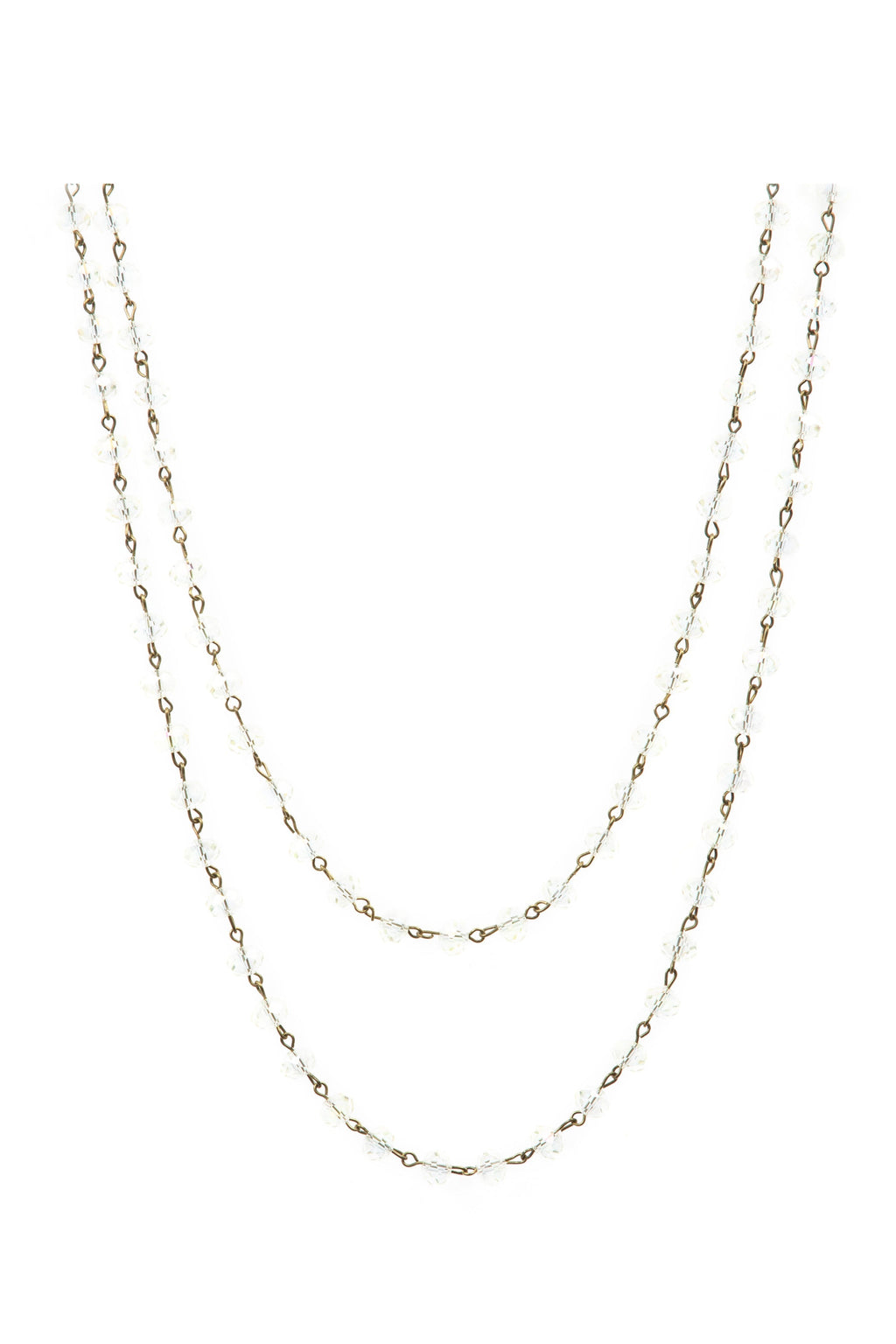 Crystal Beaded Chain Necklace N1163