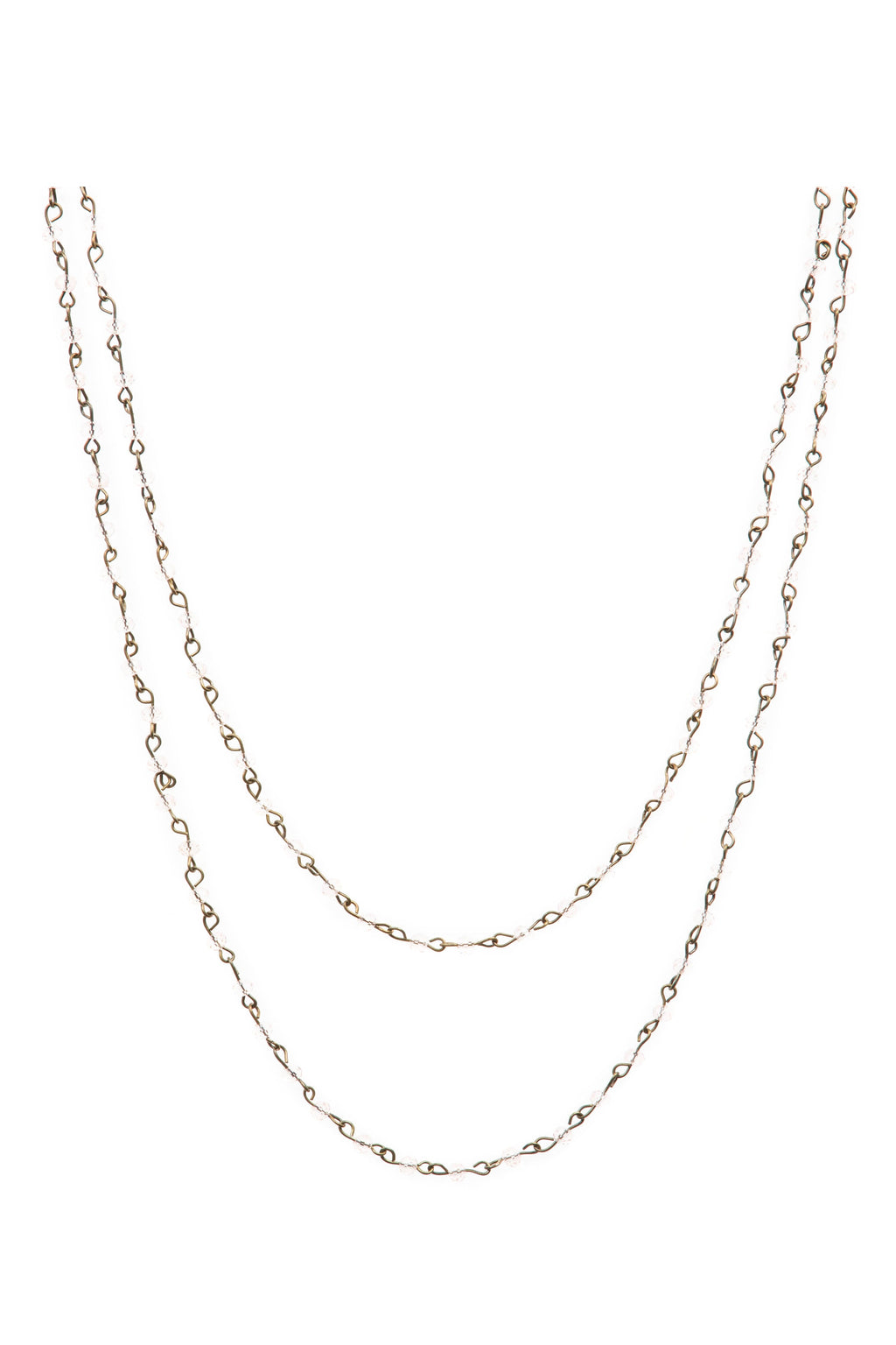 Crystal Beaded Chain Necklace N1163