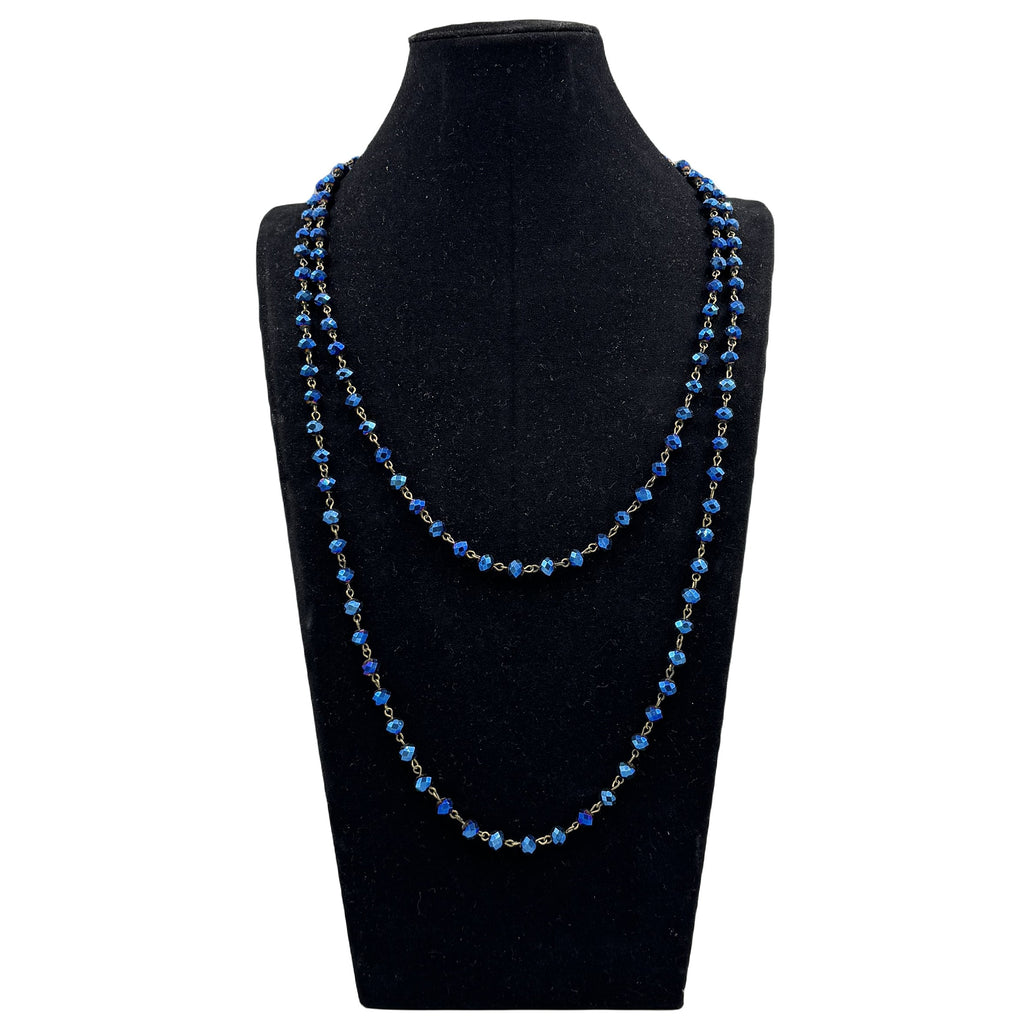 Crystal Beaded Chain Necklace N1163