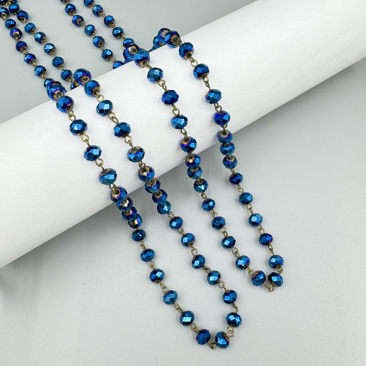 Crystal Beaded Chain Necklace N1163