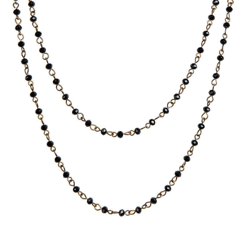 Crystal Beaded Chain Necklace N1163