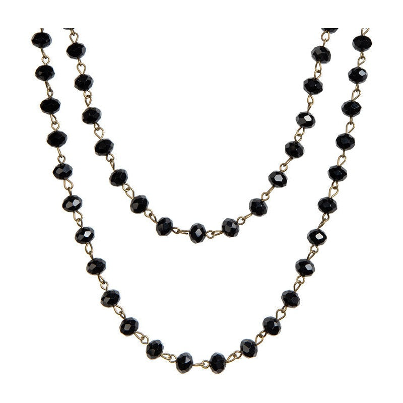 Crystal Beaded Chain Necklace N1163