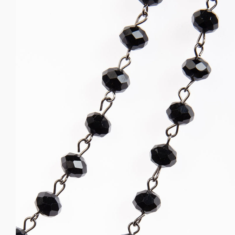Crystal Beaded Chain Necklace N1163
