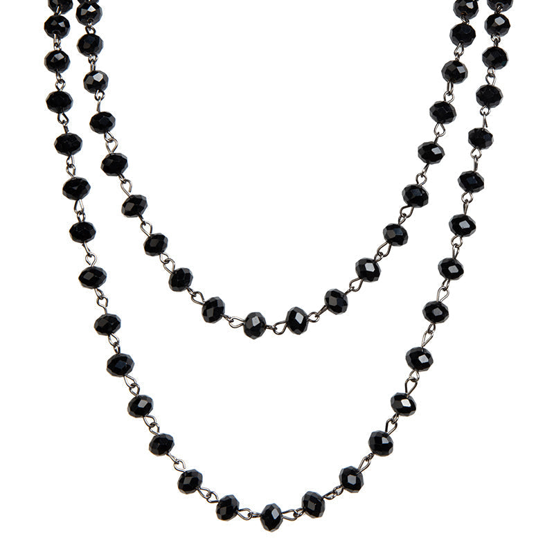 Crystal Beaded Chain Necklace N1163